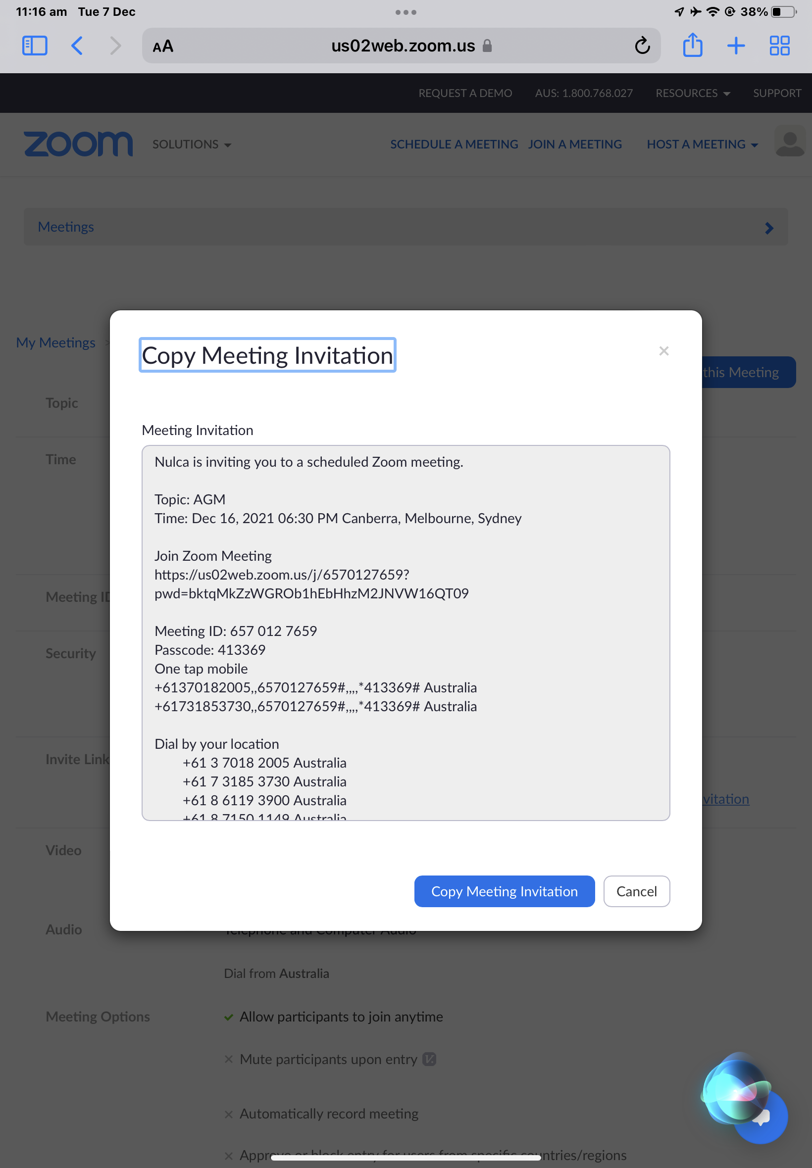 AGM  Login Details